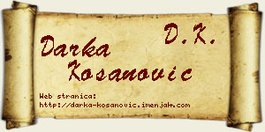 Darka Kosanović vizit kartica